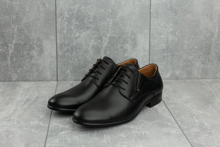 Чоловічі туфлі шкіряні весняно-осінні чорні Stas 335-09-67 фото 3 — інтернет-магазин Tapok