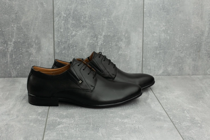 Чоловічі туфлі шкіряні весняно-осінні чорні Stas 335-09-67 фото 4 — інтернет-магазин Tapok