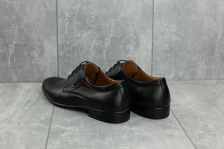 Чоловічі туфлі шкіряні весняно-осінні чорні Stas 335-09-67 фото 5 — інтернет-магазин Tapok