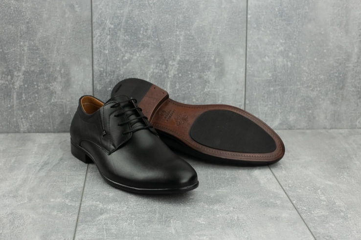 Чоловічі туфлі шкіряні весняно-осінні чорні Stas 335-09-67 фото 6 — інтернет-магазин Tapok