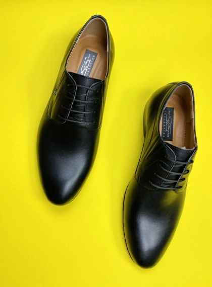 Чоловічі туфлі шкіряні весняно-осінні чорні Stas 335-09-67 фото 7 — інтернет-магазин Tapok