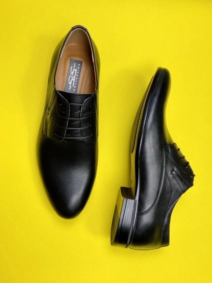 Чоловічі туфлі шкіряні весняно-осінні чорні Stas 335-09-67 фото 8 — інтернет-магазин Tapok