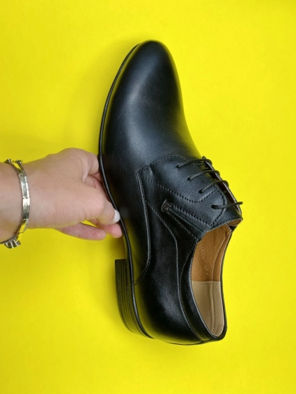 Чоловічі туфлі шкіряні весняно-осінні чорні Stas 335-09-67 фото 9 — інтернет-магазин Tapok
