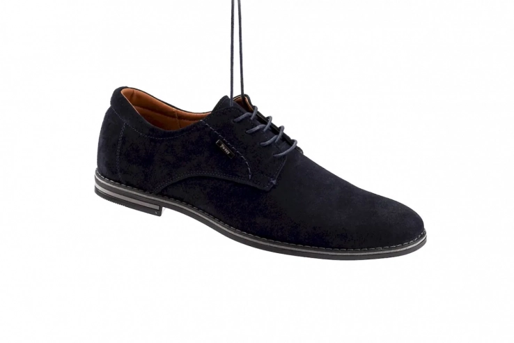 Чоловічі туфлі замшеві весняно-осінні сині Yuves М5 (Trade Mark) фото 6 — інтернет-магазин Tapok