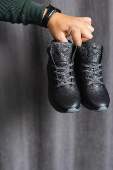 Подростковые ботинки кожаные зимние черные Milord Olimp фото 9 — интернет-магазин Tapok
