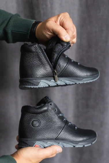 Подростковые ботинки кожаные зимние черные Milord Olimp фото 10 — интернет-магазин Tapok