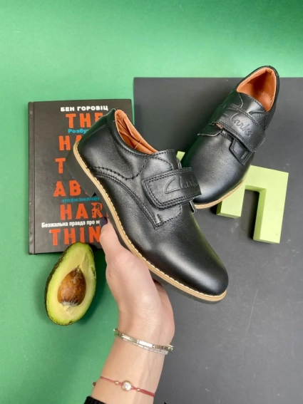 Подростковые туфли кожаные весенне-осенние черные Yuves М5L фото 2 — интернет-магазин Tapok