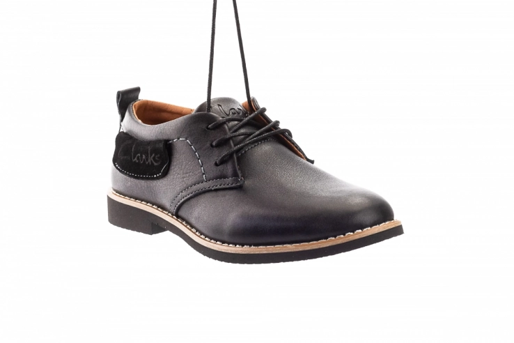 Подростковые туфли кожаные весенне-осенние черные Yuves М6 фото 2 — интернет-магазин Tapok