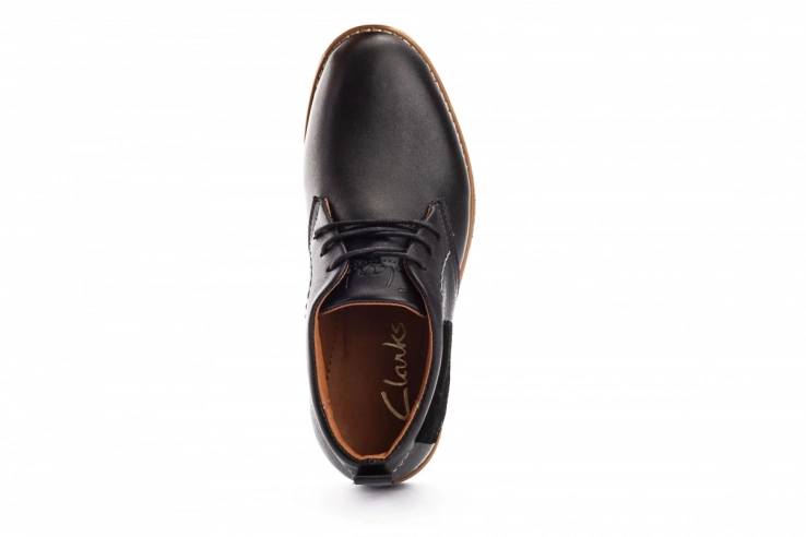 Подростковые туфли кожаные весенне-осенние черные Yuves М6 фото 3 — интернет-магазин Tapok