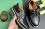 Подростковые туфли кожаные весенне-осенние черные Yuves М6 Фото 7