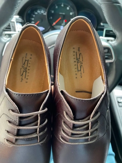 Чоловічі туфлі шкіряні весняно-осінні коричневі Stas 335-26-67 фото 2 — інтернет-магазин Tapok