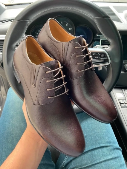 Чоловічі туфлі шкіряні весняно-осінні коричневі Stas 335-26-67 фото 3 — інтернет-магазин Tapok