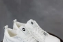 Подростковые кеды кожаные весенне-осенние белые Monster Софт шнурок белая подошва Фото 2