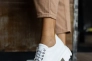 Женские туфли кожаные весенне-осенние белые Udg 21202/6 Фото 6