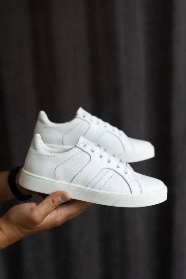 Підліткові кеди шкіряні весняно-осінні білі Multi-shoes List фото 1 — інтернет-магазин Tapok