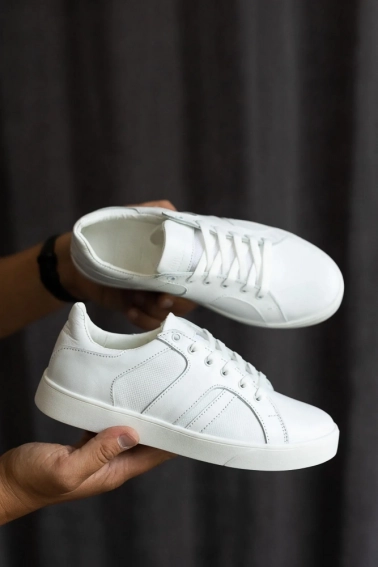 Підліткові кеди шкіряні весняно-осінні білі Multi-shoes List фото 2 — інтернет-магазин Tapok