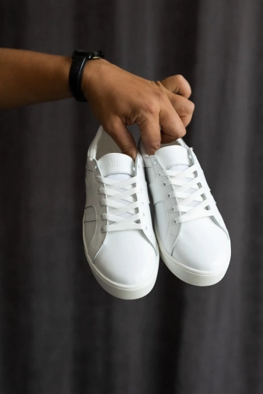 Підліткові кеди шкіряні весняно-осінні білі Multi-shoes List фото 3 — інтернет-магазин Tapok