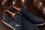 Чоловічі туфлі замшеві весняно-осінні сині Emirro 342 ZSI Фото 1