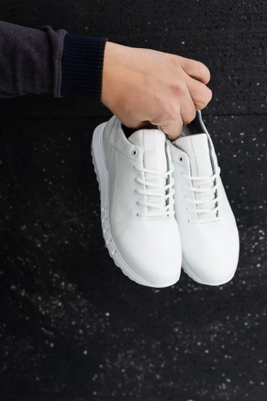 Подростковые кроссовки кожаные весенне-осенние белые Emirro 39/1 Sport фото 2 — интернет-магазин Tapok