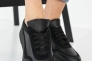 Женские кроссовки кожаные весенне-осенние черные Yuves 187 Фото 2