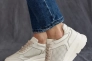 Жіночі кросівки шкіряні літні молочні Yuves 197 Перфорація Фото 4