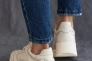 Жіночі кросівки шкіряні літні молочні Yuves 197 Перфорація Фото 5