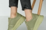 Жіночі кросівки шкіряні літні зелені Yuves 192 Перфорація Фото 1
