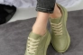 Жіночі кросівки шкіряні літні зелені Yuves 192 Перфорація Фото 2