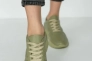 Жіночі кросівки шкіряні літні зелені Yuves 192 Перфорація Фото 7