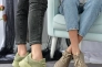 Жіночі кросівки шкіряні літні зелені Yuves 192 Перфорація Фото 12