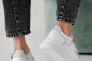Жіночі кросівки шкіряні весняно-осінні білі Yuves 162 Фото 7
