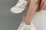 Кросівки жіночі шкіряні білого кольору зі вставками сітки Фото 1