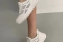 Кросівки жіночі шкіряні білого кольору зі вставками сітки Фото 2