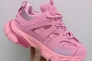 Кросівки жіночі шкіряні рожевого кольору зі вставками сітки Фото 10