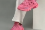 Кросівки жіночі шкіряні рожевого кольору зі вставками сітки Фото 4