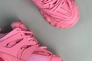 Кросівки жіночі шкіряні рожевого кольору зі вставками сітки Фото 11