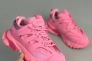 Кросівки жіночі шкіряні рожевого кольору зі вставками сітки Фото 12