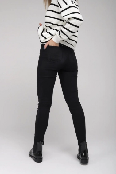 Джинсы Slim Fit женские Karol D-056 Черный фото 2 — интернет-магазин Tapok