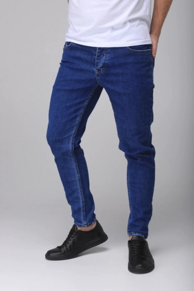 Джинсы Slim Fit мужские Mario Cavalli 5693 Синий фото 1 — интернет-магазин Tapok
