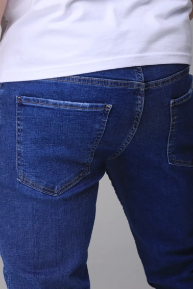 Джинсы Slim Fit мужские Mario Cavalli 5693 Синий фото 2 — интернет-магазин Tapok