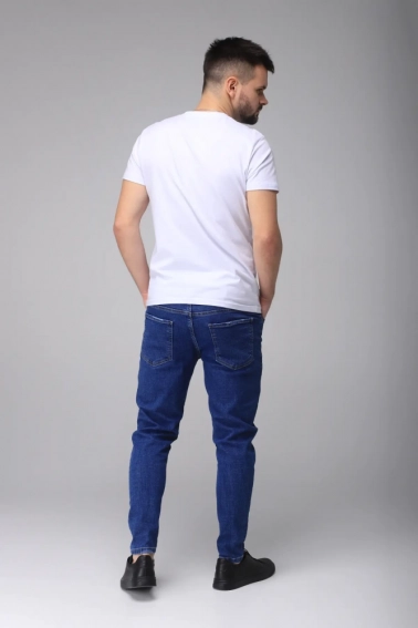 Джинсы Slim Fit мужские Mario Cavalli 5693 Синий фото 5 — интернет-магазин Tapok