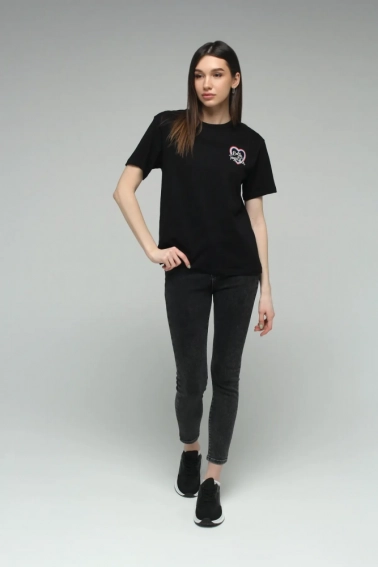 Джинсы Slim Fit женские On me 3103 baza Темно-серый фото 7 — интернет-магазин Tapok
