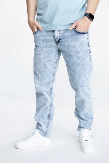 Джинсы Slim Fit мужские CLUB ju CJU2360 Голубой фото 1 — интернет-магазин Tapok