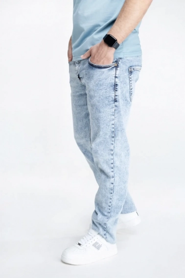 Джинсы Slim Fit мужские CLUB ju CJU2360 Голубой фото 2 — интернет-магазин Tapok