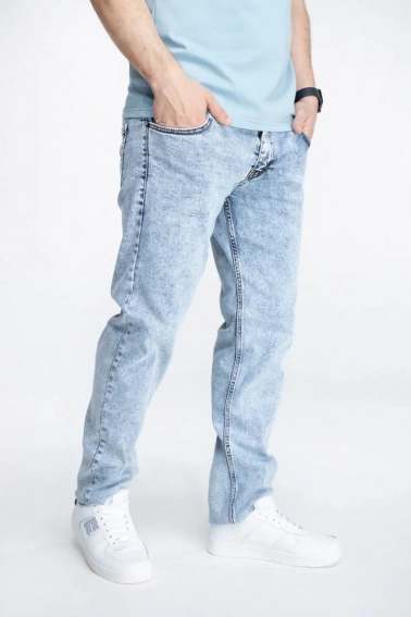 Джинсы Slim Fit мужские CLUB ju CJU2360 Голубой фото 3 — интернет-магазин Tapok
