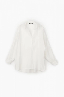 Блуза однотонная женская Firesh 8016 Белый