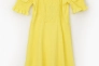 Платье однотонное женское Firesh 8025 Желтый Фото 2