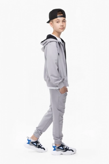 Спортивный костюм для мальчика MAGO 24-4026 кофта+штаны Светло-серый фото 6 — интернет-магазин Tapok