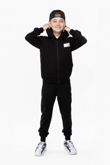 Спортивный костюм для мальчика MAGO 24-4026 кофта+штаны Черный фото 1 — интернет-магазин Tapok
