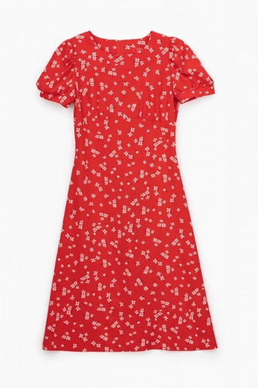 Платье с узором женское OnMe CTM WTC02319 Красный фото 8 — интернет-магазин Tapok